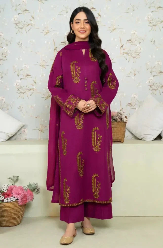 Amber Embroidered 3-PC